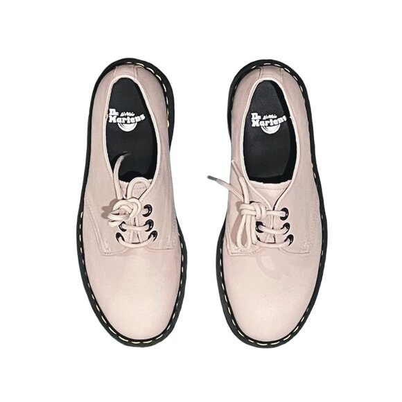 Dr. Martens Platform Oxfords | Taupe | Pisa Leather | 1461 Quad II - Picture 1 of 14